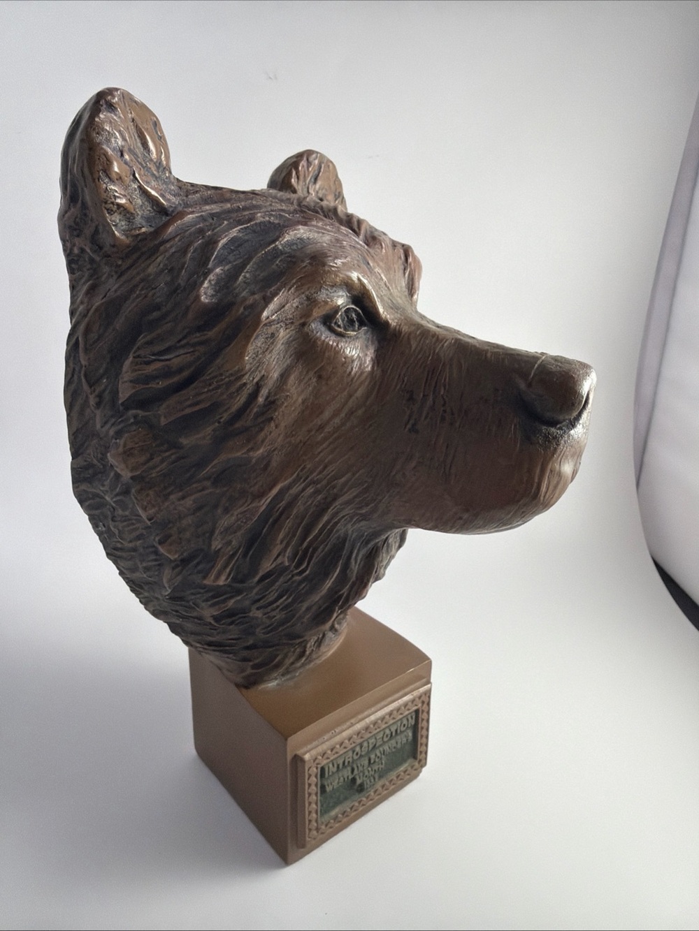Bear Silicone Bronze Statue De L’Esprie Introspection signed 386/400